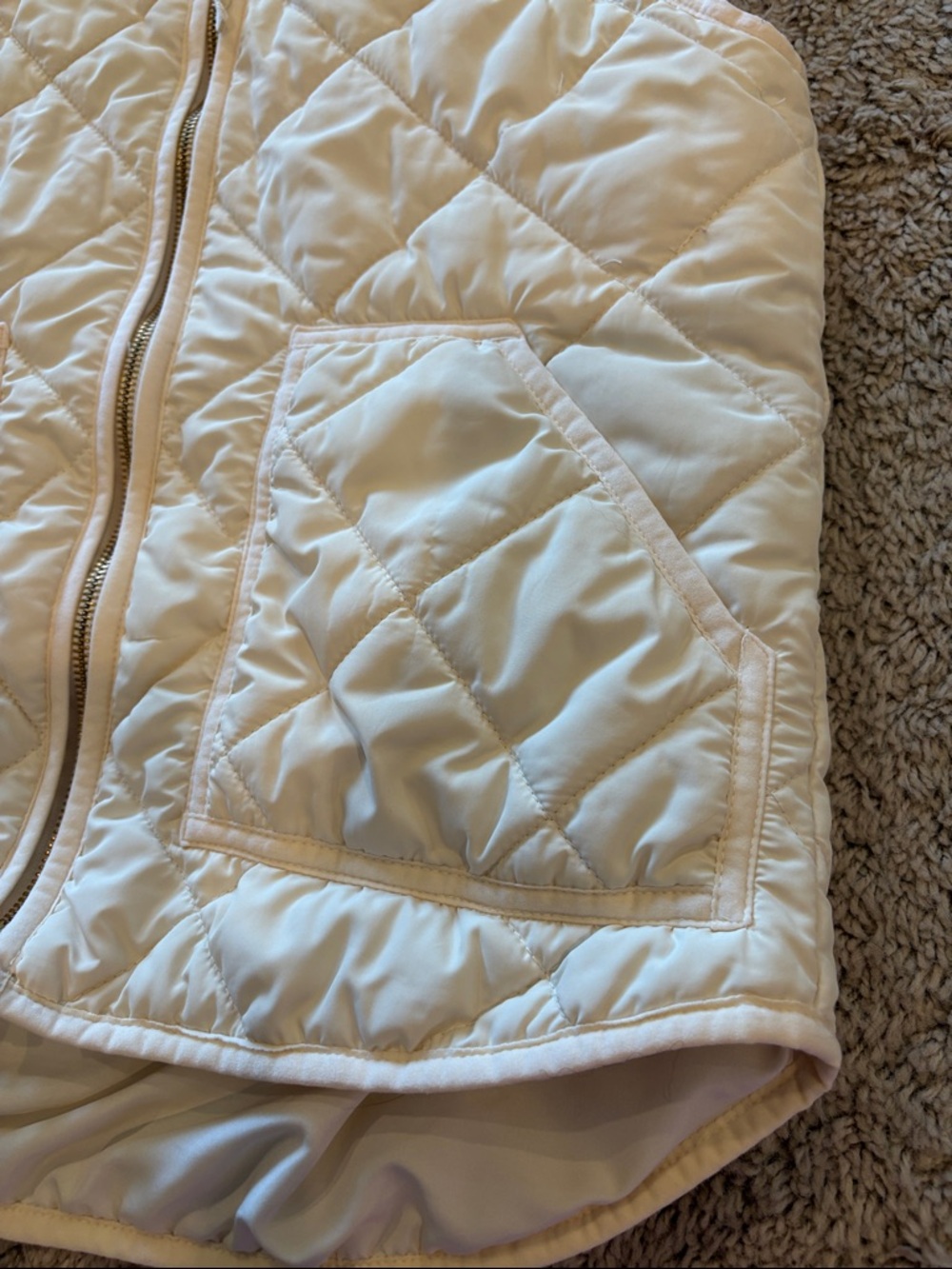 LAST CHANCE! J. Crew Factory Cream Puffer Vest - Picture 5 of 5